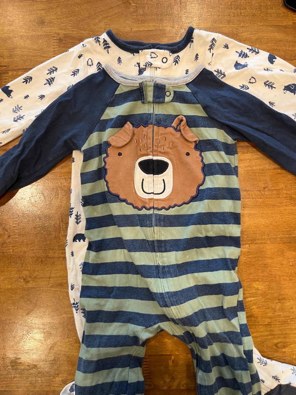 2 Gerber Footie Pajamas 6-9 Months